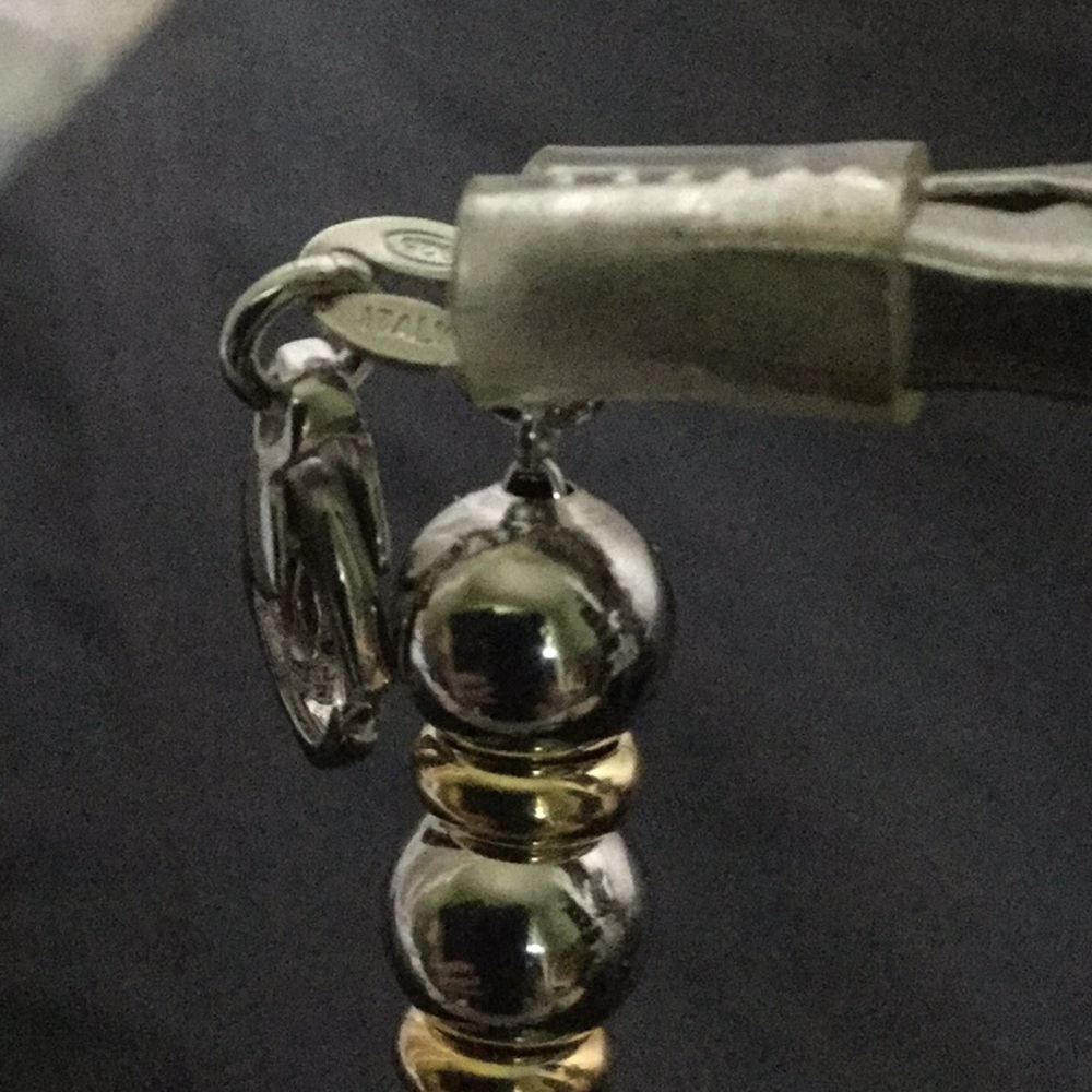 7 1/2”SterlingSilver Beads(7mm) W/24K YelowGld/925 - Picture 8 of 8